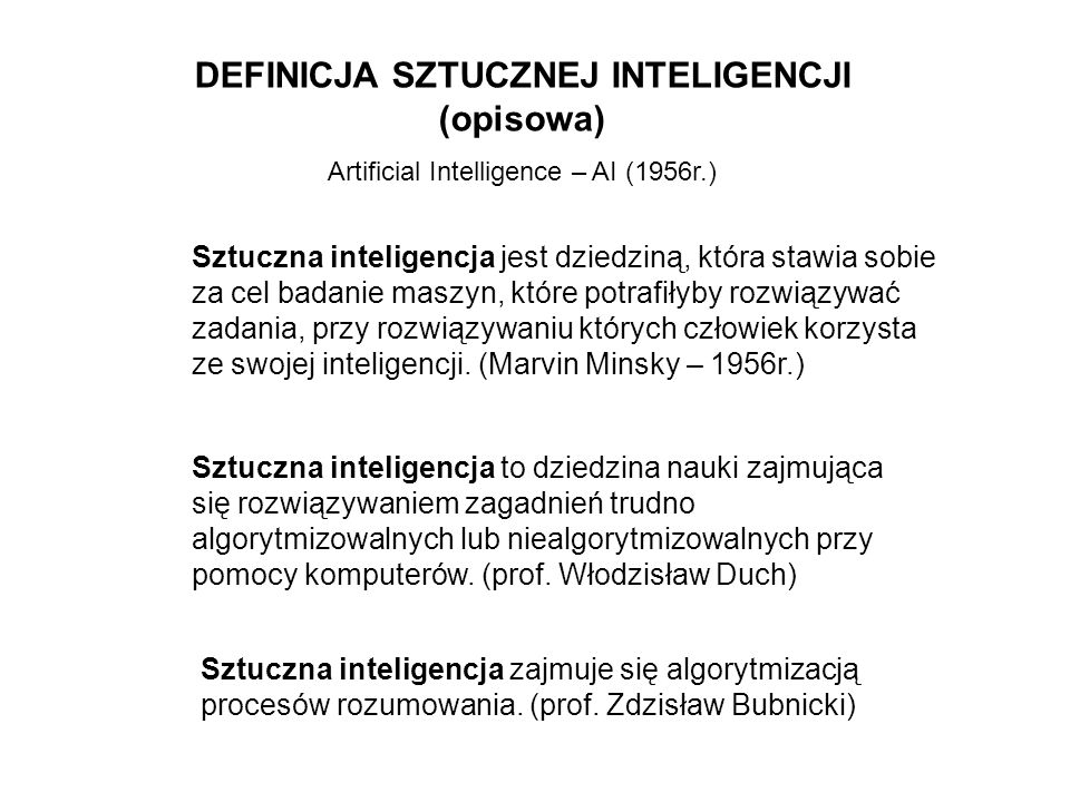 Podstawy Sztucznej Inteligencji Ppt Pobierz